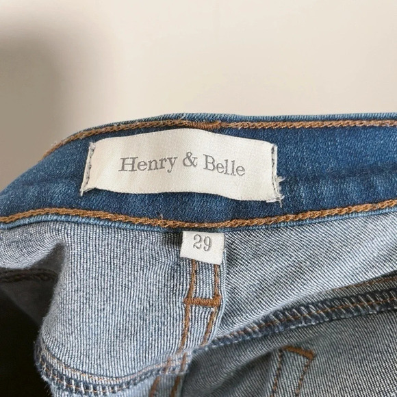 HENRY &  BELLE | DARK WASH SUPER SKINNY ANKLE JEANS - Picture 7 of 14